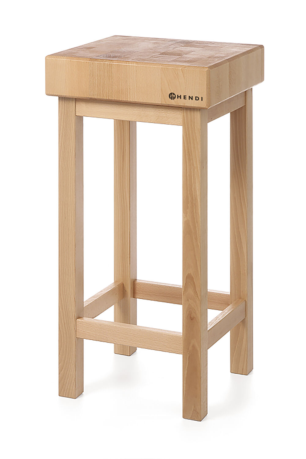 Hendi, Dřevěný řeznický blok s dřevěnou základnou 400x400x110 mm