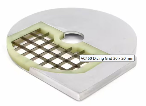 Nůž VC450 Kostky 20x20 mm pro krouhač na zeleninu elektrický l MAXIMA
