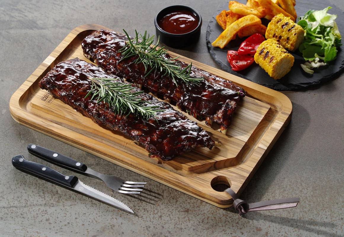 Servírovací podnos Churrasco na steaky, Tramontina, Hnědá, 330x200x(H)18mm