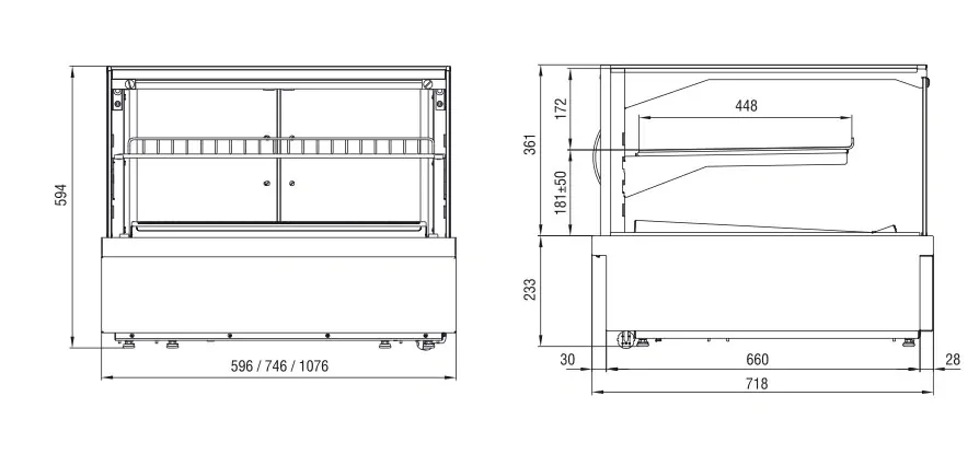 Chladicí stolní vítrína obslužná Thaya Cold GN600 l UNIS COOL