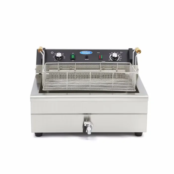 Elektrická fritéza s kohoutkem – 1 x 20 l | MAXIMA 09365020