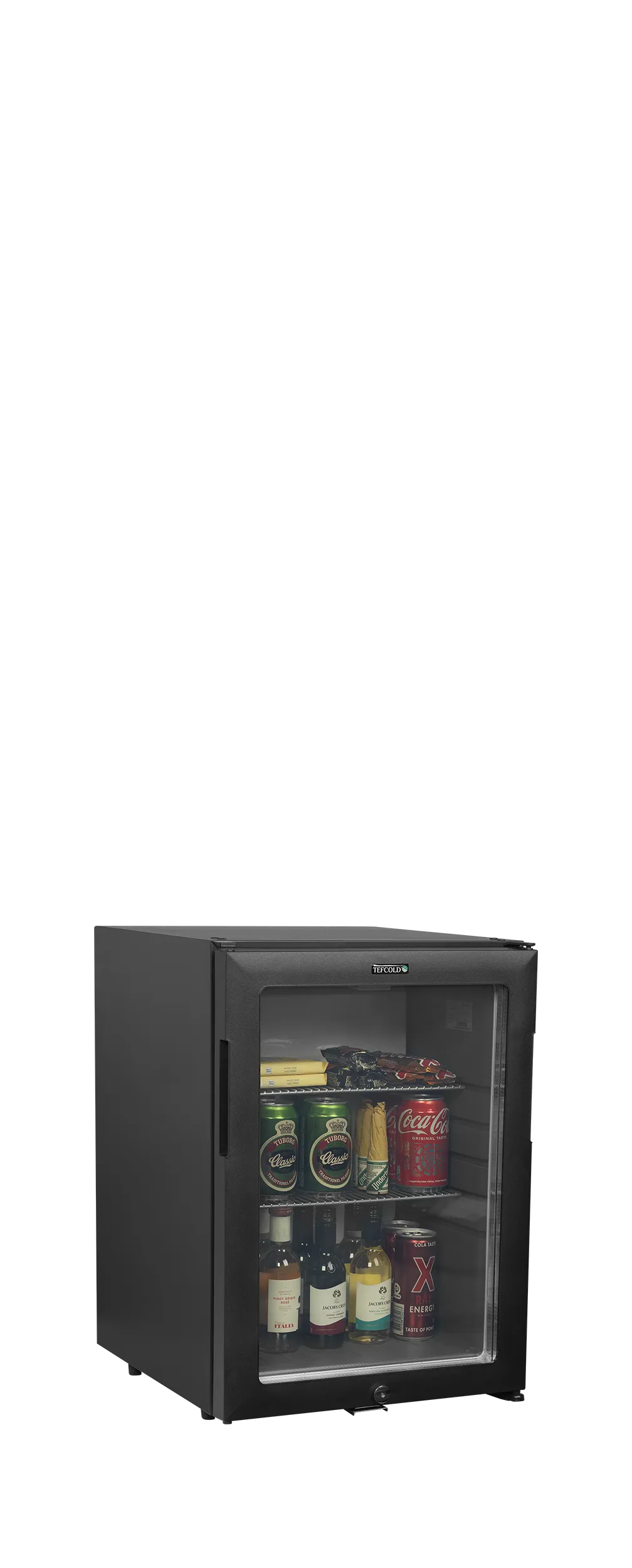 Minibar prosklené dveře, černá TEFCOLD TM44G-1