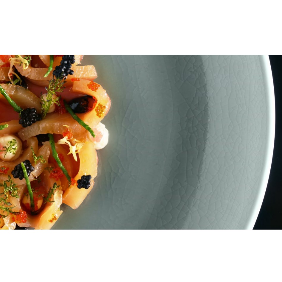 VINTAGE talíř mělký pr. 24 cm, modrý