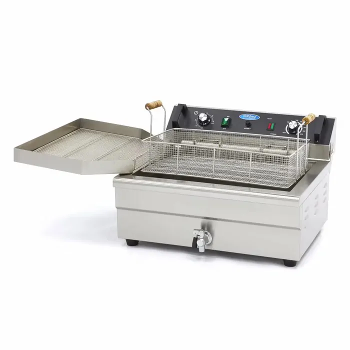 Elektrická fritéza s kohoutkem – 1 x 20 l | MAXIMA 09365020