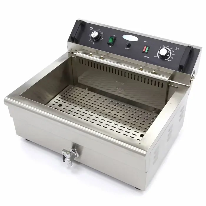 Elektrická fritéza s kohoutkem – 1 x 20 l | MAXIMA 09365020