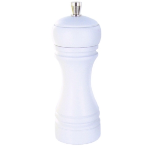 JAVA mlýnek na sůl, matný bílý, 14 cm